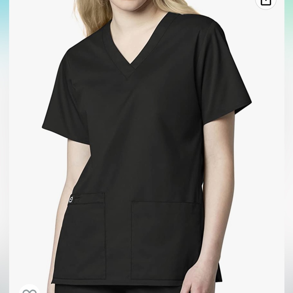 Women’s WonderWink Scrup Top (Black) sz L